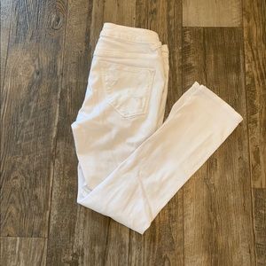 Distressed White Skinny Jeans